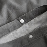 100% Cotton Duvet Cover Set Denim Stone Washed | Anthracite | Single - 140cm (W) x 220cm (L) - The Bedding & Blankets Store