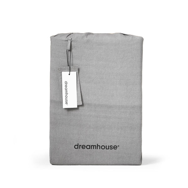 100% Cotton Duvet Cover Set Denim Stone Washed | Anthracite | Single - 140cm (W) x 220cm (L) - The Bedding & Blankets Store