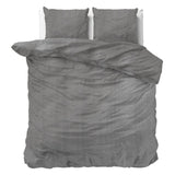 100% Cotton Duvet Cover Set Denim Stone Washed | Anthracite | Single - 140cm (W) x 220cm (L) - The Bedding & Blankets Store