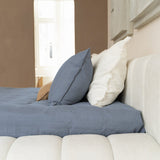 100% Cotton Duvet Cover Set Denim Stone Washed | Blue | Single - 140cm (W) x 220cm (L) - The Bedding & Blankets Store