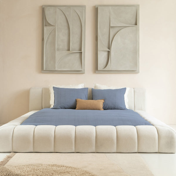 100% Cotton Duvet Cover Set Denim Stone Washed | Blue | Single - 140cm (W) x 220cm (L) - The Bedding & Blankets Store