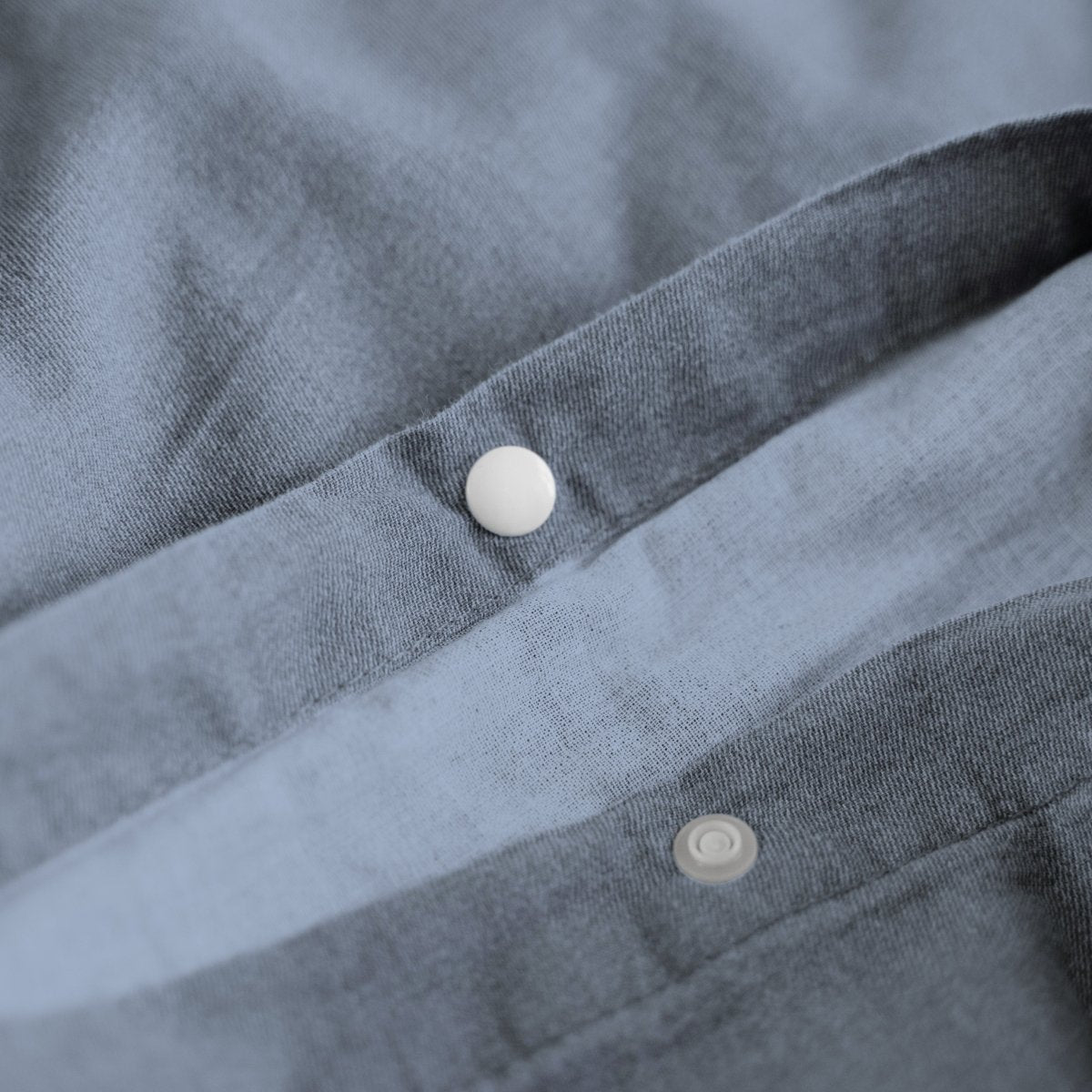 100% Cotton Duvet Cover Set Denim Stone Washed | Blue | Single - 140cm (W) x 220cm (L) - The Bedding & Blankets Store