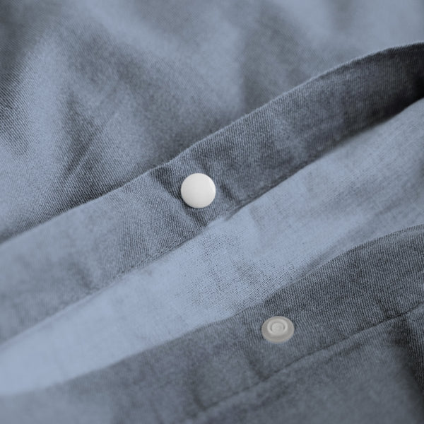 100% Cotton Duvet Cover Set Denim Stone Washed | Blue | Single - 140cm (W) x 220cm (L) - The Bedding & Blankets Store