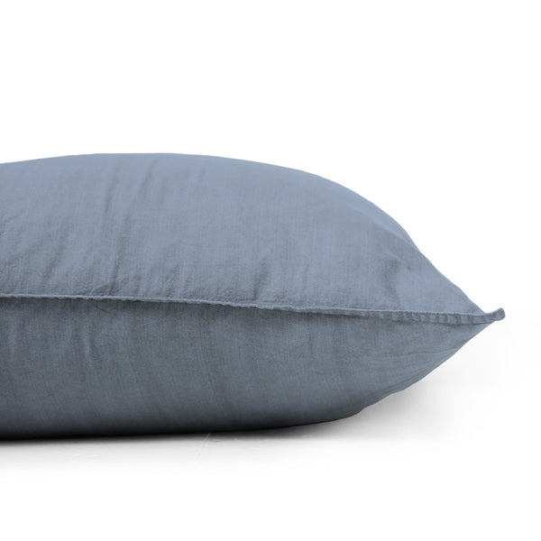 100% Cotton Duvet Cover Set Denim Stone Washed | Blue | Single - 140cm (W) x 220cm (L) - The Bedding & Blankets Store