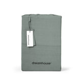 100% Cotton Duvet Cover Set Denim Stone Washed | Green | Single - 140cm (W) x 220cm (L) - The Bedding & Blankets Store