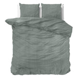 100% Cotton Duvet Cover Set Denim Stone Washed | Green | Single - 140cm (W) x 220cm (L) - The Bedding & Blankets Store