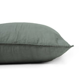 100% Cotton Duvet Cover Set Denim Stone Washed | Green | Single - 140cm (W) x 220cm (L) - The Bedding & Blankets Store