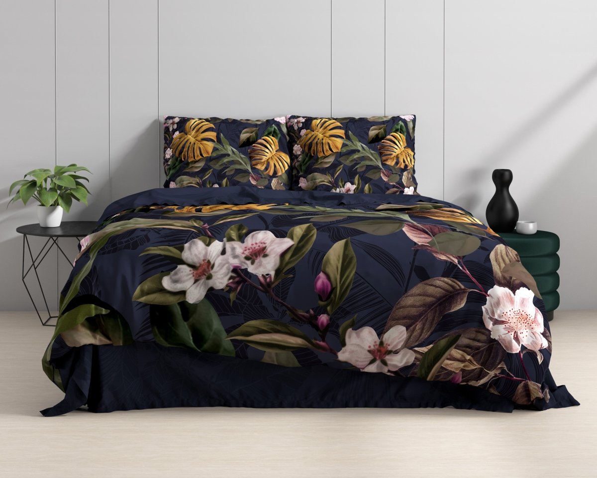 100% Cotton Duvet Cover Set Durk | Green | Double - 200cm (W) x 200/220cm (L) - The Bedding & Blankets Store