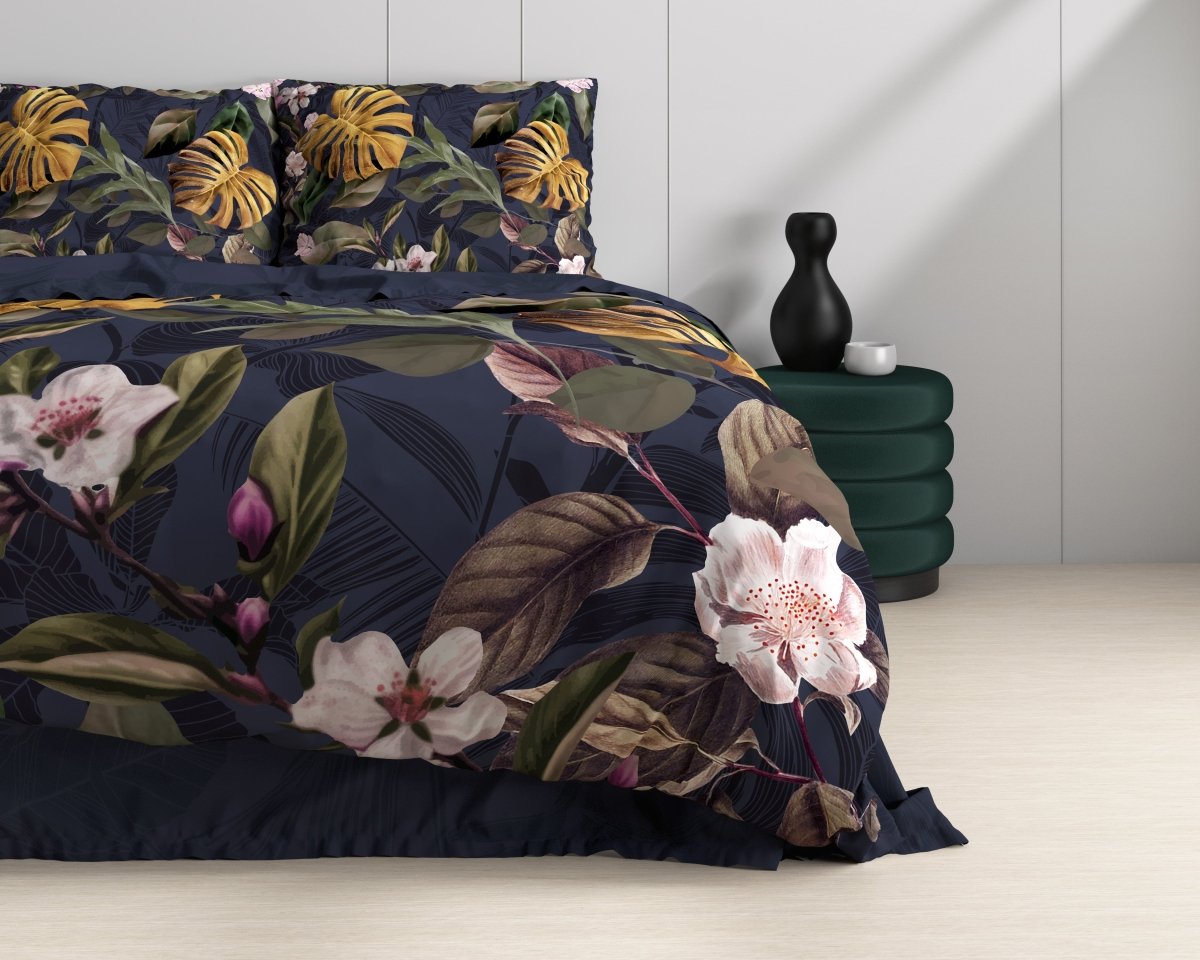 100% Cotton Duvet Cover Set Durk | Green | Double - 200cm (W) x 200/220cm (L) - The Bedding & Blankets Store