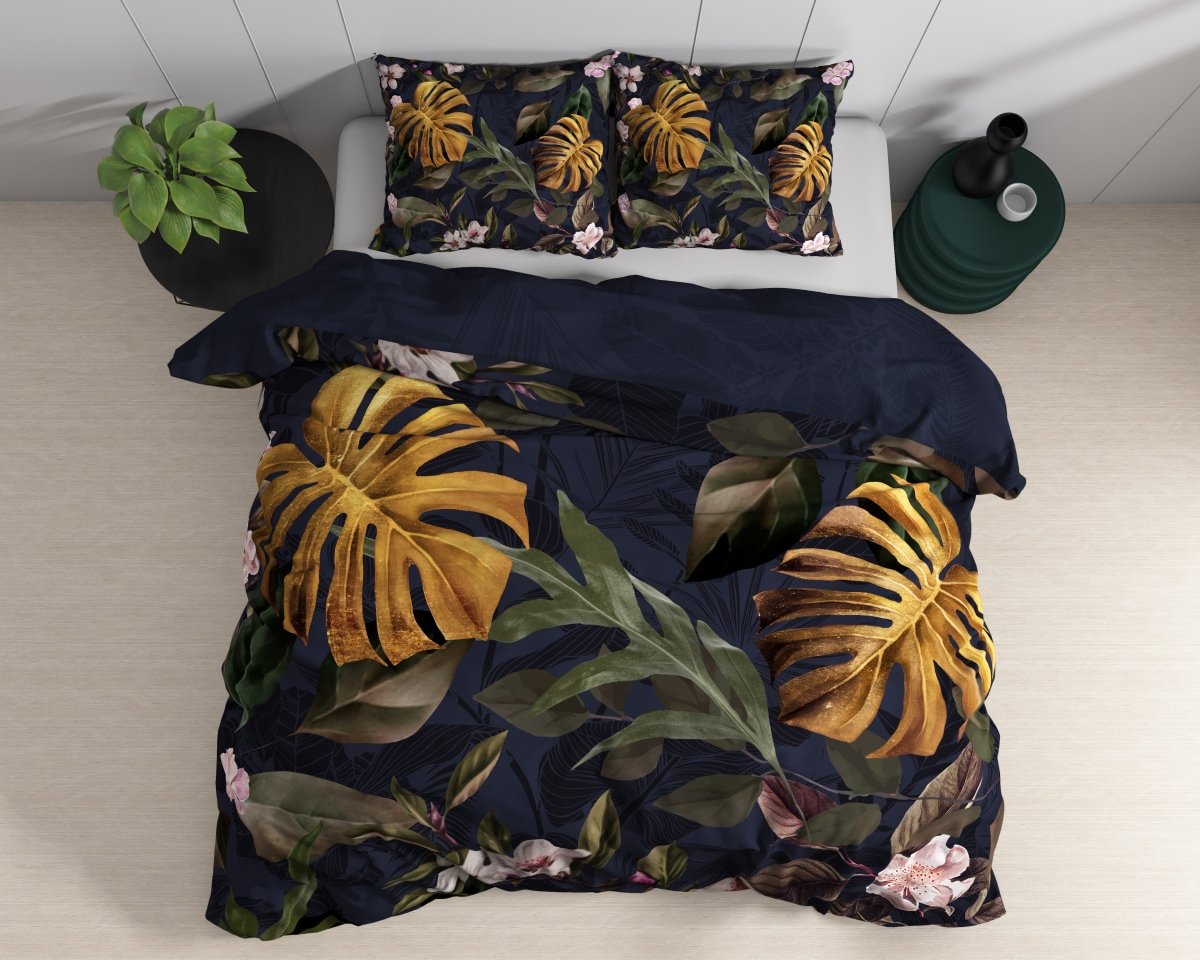 100% Cotton Duvet Cover Set Durk | Green | Double - 200cm (W) x 200/220cm (L) - The Bedding & Blankets Store