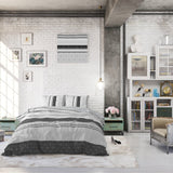100% Cotton Duvet Cover Set Enjoy | Anthracite | Twin - 155cm (W) x 200cm (L) - The Bedding & Blankets Store