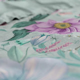 100% Cotton Duvet Cover Set Flore | Blue | Single - 140cm (W) x 220cm (L) - The Bedding & Blankets Store