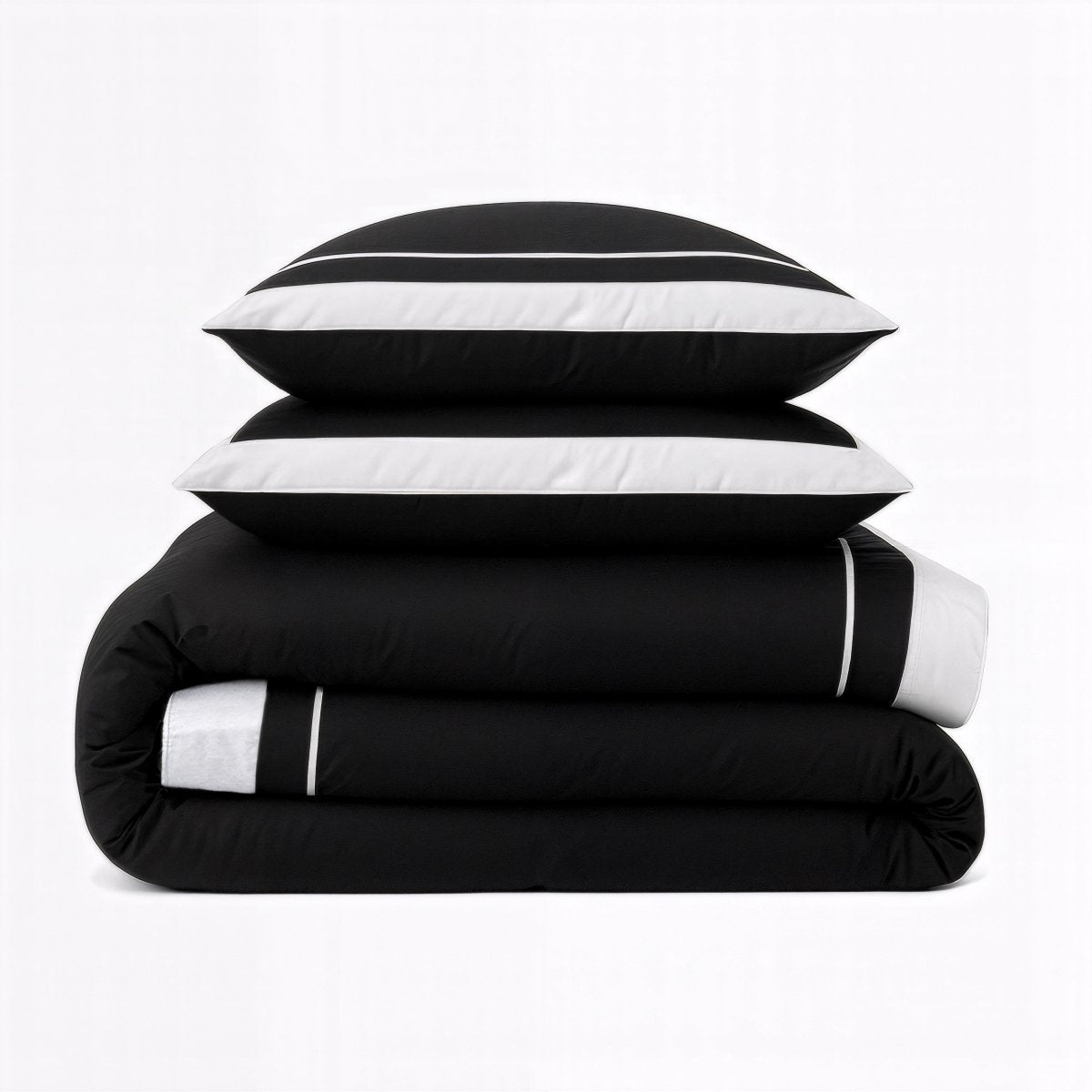 100% Cotton Duvet Cover Set Gallardo | Black | Single - 140cm (W) x 220cm (L) - The Bedding & Blankets Store