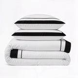 100% Cotton Duvet Cover Set Gallardo | White | Single - 140cm (W) x 220cm (L) - The Bedding & Blankets Store