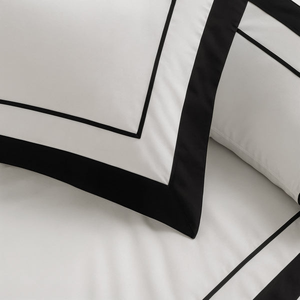 100% Cotton Duvet Cover Set Gallardo | White | Single - 140cm (W) x 220cm (L) - The Bedding & Blankets Store