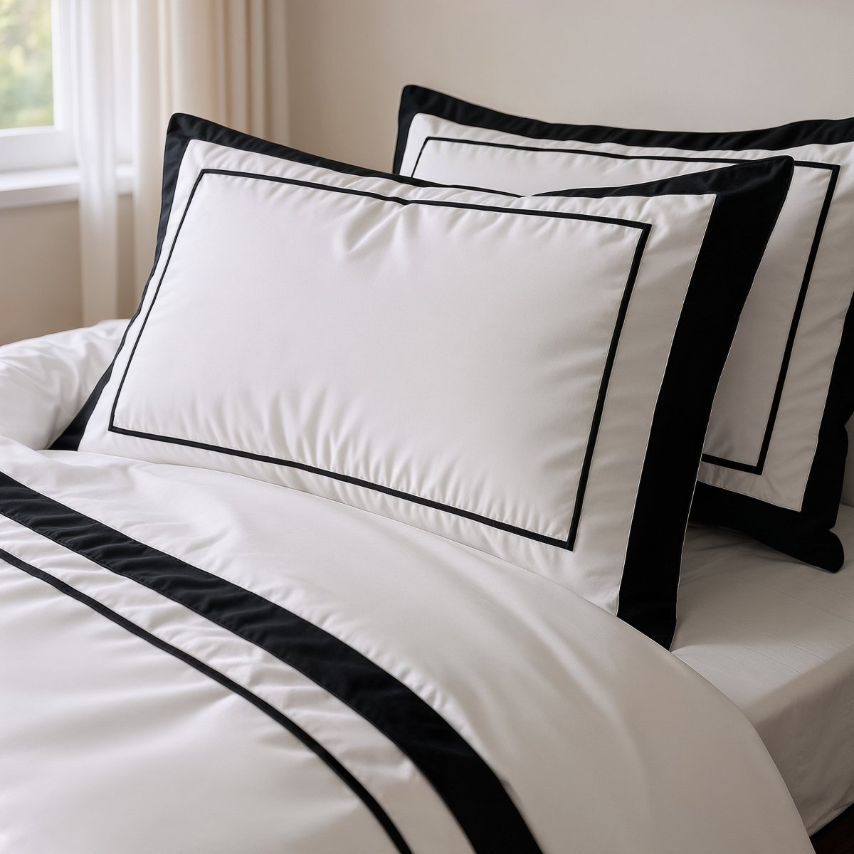 100% Cotton Duvet Cover Set Gallardo | White | Single - 140cm (W) x 220cm (L) - The Bedding & Blankets Store