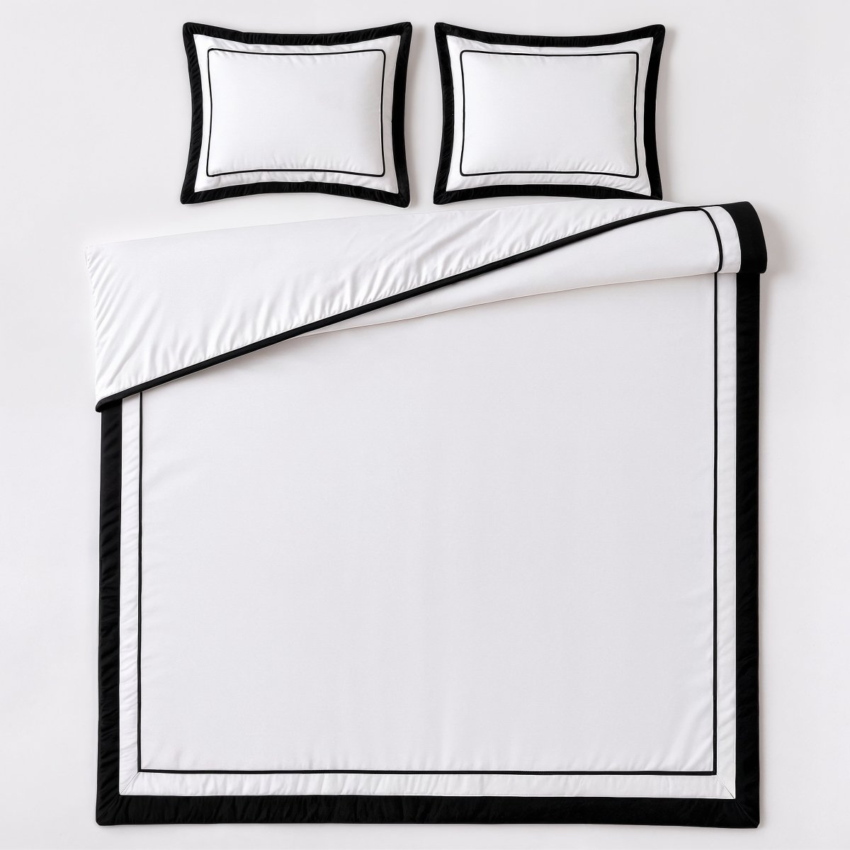 100% Cotton Duvet Cover Set Gallardo | White | Single - 140cm (W) x 220cm (L) - The Bedding & Blankets Store