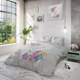100% Cotton Duvet Cover Set Hotel France | Grey | Twin - 155cm (W) x 200cm (L) - The Bedding & Blankets Store