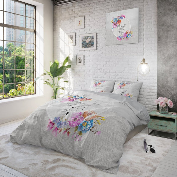 100% Cotton Duvet Cover Set Hotel France | Grey | Twin - 155cm (W) x 200cm (L) - The Bedding & Blankets Store