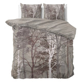 100% Cotton Duvet Cover Set Indre | Taupe | Single - 140cm (W) x 220cm (L) - The Bedding & Blankets Store