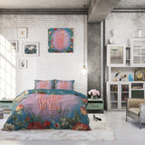 100% Cotton Duvet Cover Set Led Love | Turquoise | King - 240cm (W) x 220cm (L) - The Bedding & Blankets Store