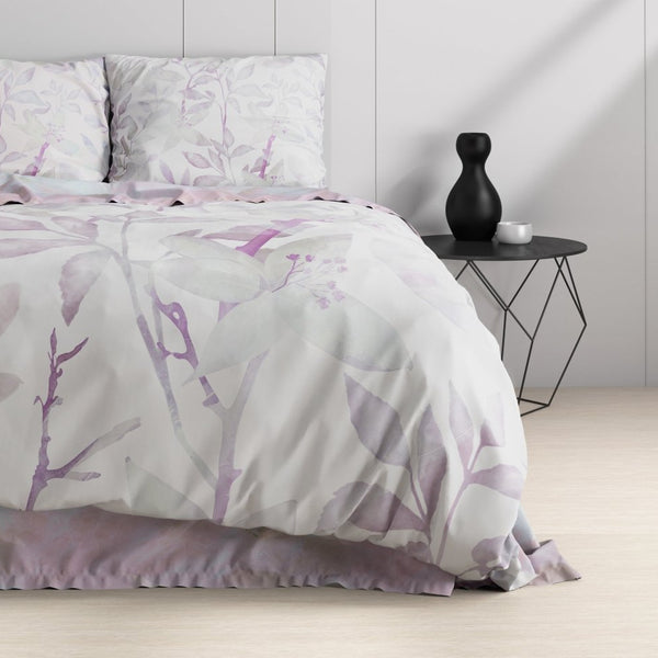 100% Cotton Duvet Cover Set Maily | Purple | Single - 140cm (W) x 220cm (L) - The Bedding & Blankets Store
