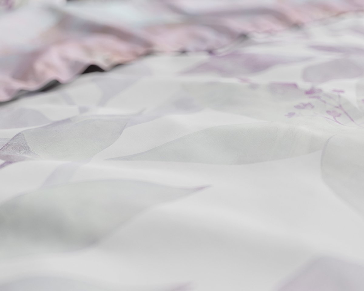 100% Cotton Duvet Cover Set Maily | Purple | Single - 140cm (W) x 220cm (L) - The Bedding & Blankets Store