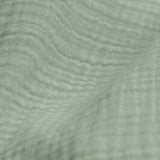 100% Cotton Duvet Cover Set Mousseline | Green | Single - 140cm (W) x 220cm (L) - The Bedding & Blankets Store