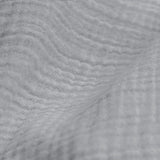 100% Cotton Duvet Cover Set Mousseline | Grey | Single - 140cm (W) x 220cm (L) - The Bedding & Blankets Store