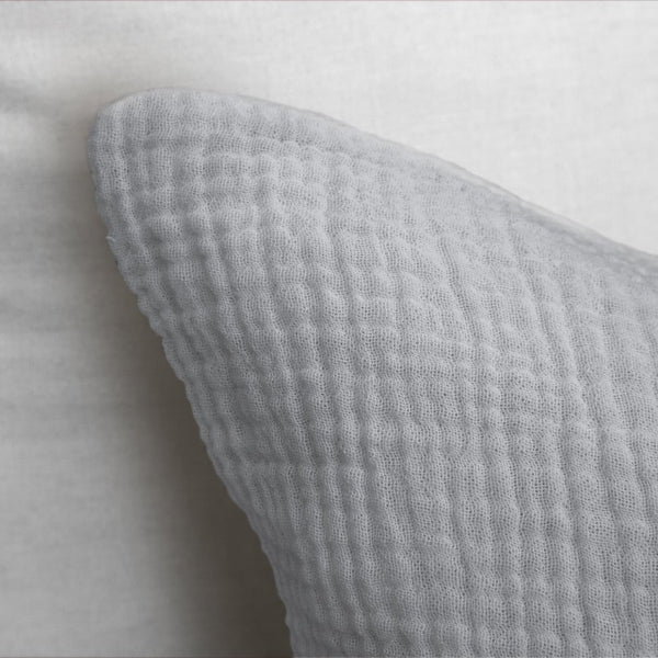 100% Cotton Duvet Cover Set Mousseline | Grey | Single - 140cm (W) x 220cm (L) - The Bedding & Blankets Store