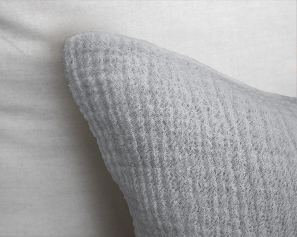 100% Cotton Duvet Cover Set Mousseline | Grey | Single - 140cm (W) x 220cm (L) - The Bedding & Blankets Store