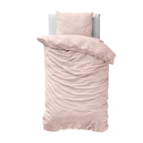 100% Cotton Duvet Cover Set Mousseline | Pink | Single - 140cm (W) x 220cm (L) - The Bedding & Blankets Store