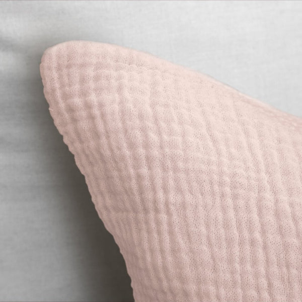 100% Cotton Duvet Cover Set Mousseline | Pink | Single - 140cm (W) x 220cm (L) - The Bedding & Blankets Store