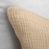 100% Cotton Duvet Cover Set Mousseline | Sand | Single - 140cm (W) x 220cm (L) - The Bedding & Blankets Store