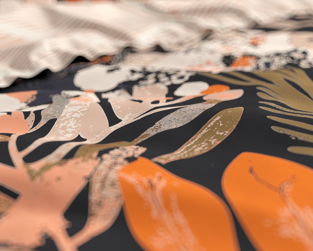 100% Cotton Duvet Cover Set Mystical Garden | Black | Double - 200cm (W) x 200/220cm (L) - The Bedding & Blankets Store