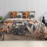 100% Cotton Duvet Cover Set Mystical Garden | Black | Double - 200cm (W) x 200/220cm (L) - The Bedding & Blankets Store