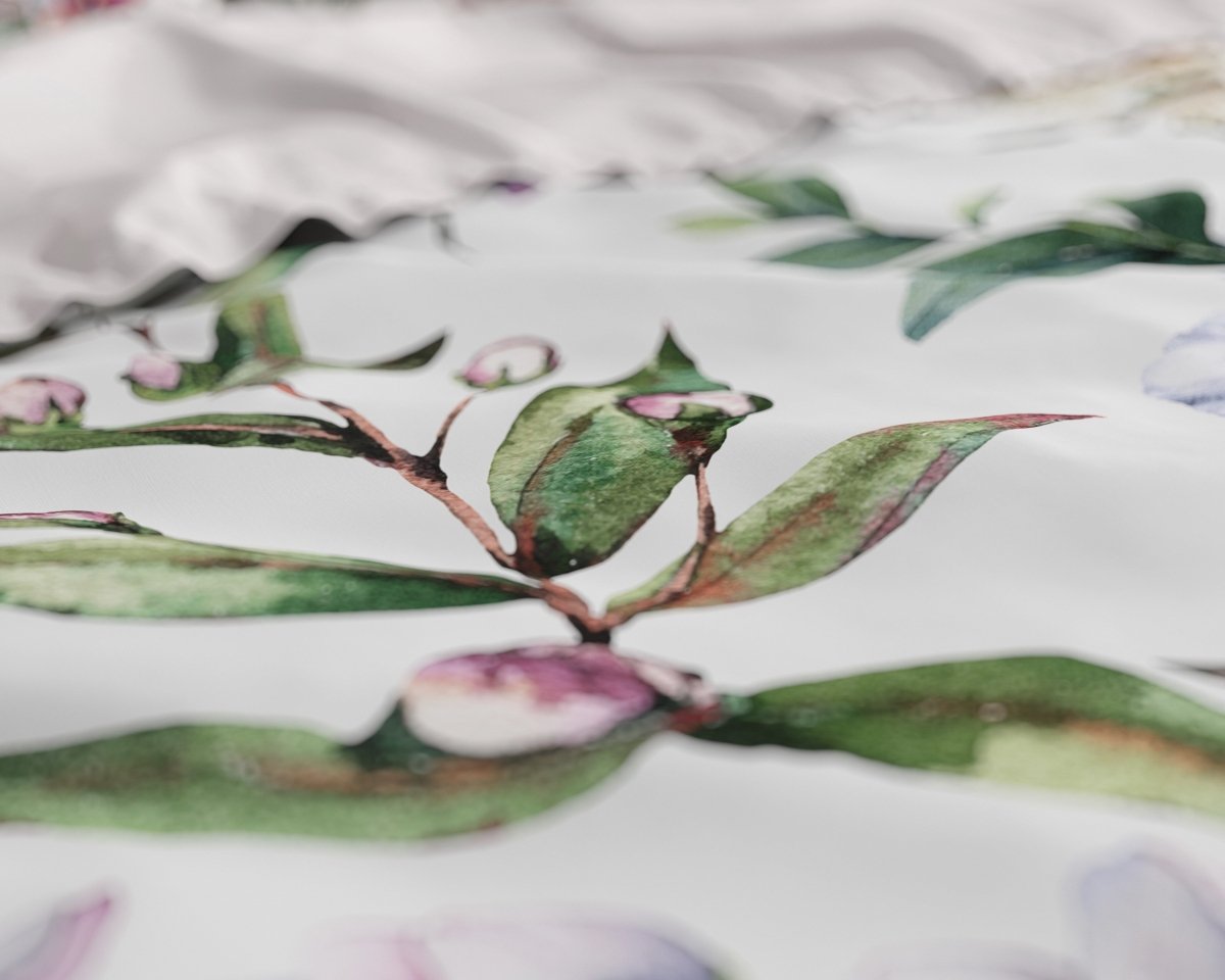 100% Cotton Duvet Cover Set Ophelia | White | King Long - 240cm (W) x 220cm (L) - The Bedding & Blankets Store