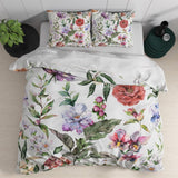 100% Cotton Duvet Cover Set Ophelia | White | King Long - 240cm (W) x 220cm (L) - The Bedding & Blankets Store