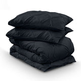 100% Cotton Duvet Cover Set Salvador | Black | Single - 140cm (W) x 220cm (L) - The Bedding & Blankets Store