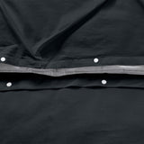 100% Cotton Duvet Cover Set Salvador | Black | Single - 140cm (W) x 220cm (L) - The Bedding & Blankets Store