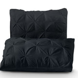 100% Cotton Duvet Cover Set Salvador | Black | Single - 140cm (W) x 220cm (L) - The Bedding & Blankets Store