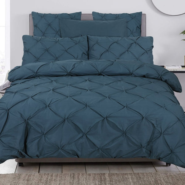 100% Cotton Duvet Cover Set Salvador | Blue | Single - 140cm (W) x 220cm (L) - The Bedding & Blankets Store