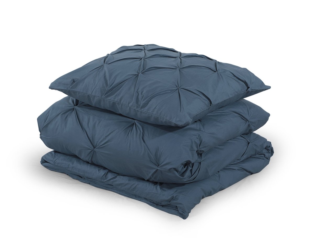 100% Cotton Duvet Cover Set Salvador | Blue | Single - 140cm (W) x 220cm (L) - The Bedding & Blankets Store