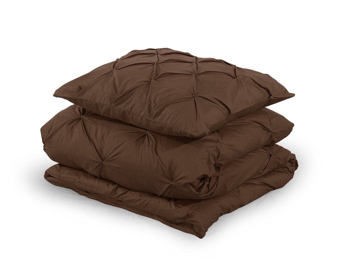 100% Cotton Duvet Cover Set Salvador | Brown | Double - 200cm (W) x 220cm (L) - The Bedding & Blankets Store