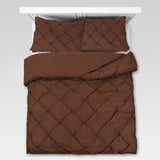 100% Cotton Duvet Cover Set Salvador | Brown | Double - 200cm (W) x 220cm (L) - The Bedding & Blankets Store