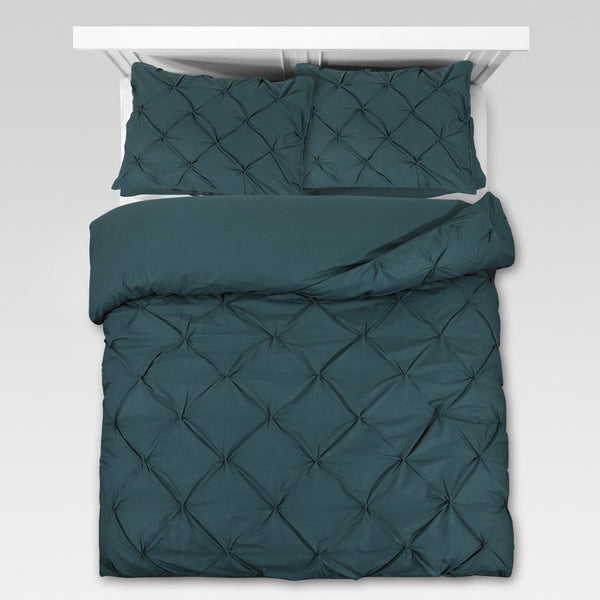 100% Cotton Duvet Cover Set Salvador | Dark Green | Single - 140cm (W) x 220cm (L) - The Bedding & Blankets Store