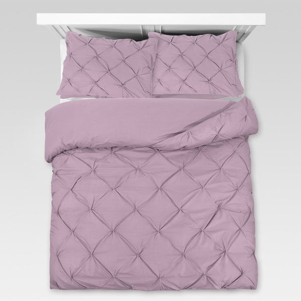 100% Cotton Duvet Cover Set Salvador | Lilac | Single - 140cm (W) x 220cm (L) - The Bedding & Blankets Store
