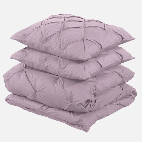 100% Cotton Duvet Cover Set Salvador | Lilac | Single - 140cm (W) x 220cm (L) - The Bedding & Blankets Store