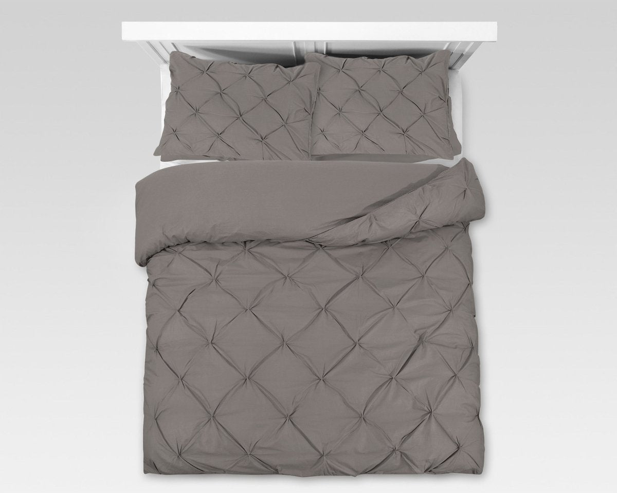 100% Cotton Duvet Cover Set Salvador | Taupe | Double - 200cm (W) x 220cm (L) - The Bedding & Blankets Store