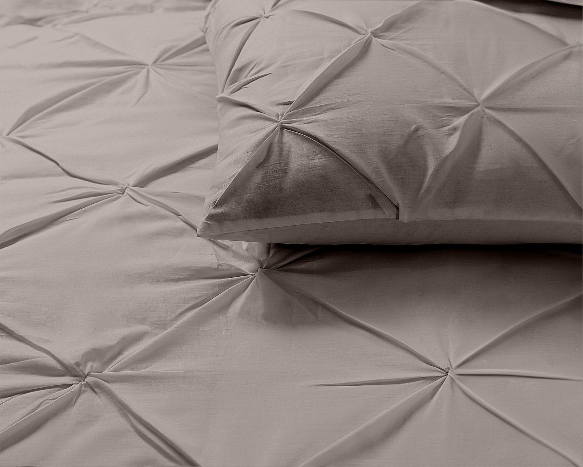 100% Cotton Duvet Cover Set Salvador | Taupe | Double - 200cm (W) x 220cm (L) - The Bedding & Blankets Store